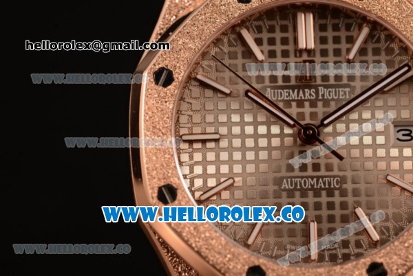 Audemars Piguet Royal Oak 41MM Clone AP Calibre 3120 Automatic Rose Gold Case with Gray Dial and Rose Gold Bracelet - (EF) - Click Image to Close